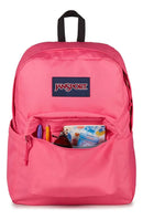 Mochila Jansport Superbreak Plus 26l Porta Notebook Urbana Color Posh Pink Diseño De La Tela Liso