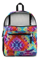Mochila Urbana Jansport Cross Town Con Logo Estampado Unisex Color Red/multi Hippie Days Diseño De La Tela Rayado