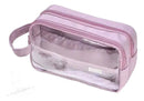 Canopla Cartuchera Escolar Visor Transparente Doble Cierre Cinco Compartimentos Pvc Resistente Utiles Escolares Viaje Levys Bazar Violeta Claro
