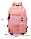 Mochila urbana feminina impermeável e reforçada, grande, 30L. Porta laptop, bolsos para garrafa, monedero com zíper. Ideal para viagem ou universidade. Modelo moderno Levys Bazar 823, cor rosa.