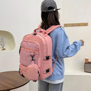 Mochila urbana feminina impermeável e reforçada, grande, 30L. Porta laptop, bolsos para garrafa, monedero com zíper. Ideal para viagem ou universidade. Modelo moderno Levys Bazar 823, cor rosa.